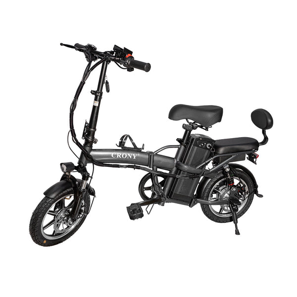 CRONY K2 14inch Fold Sport Bike Max Speed 30KM/H 48V/10AH Battery Dual Seater Foldable Design 120KG Weight Capacity Electric bicycles