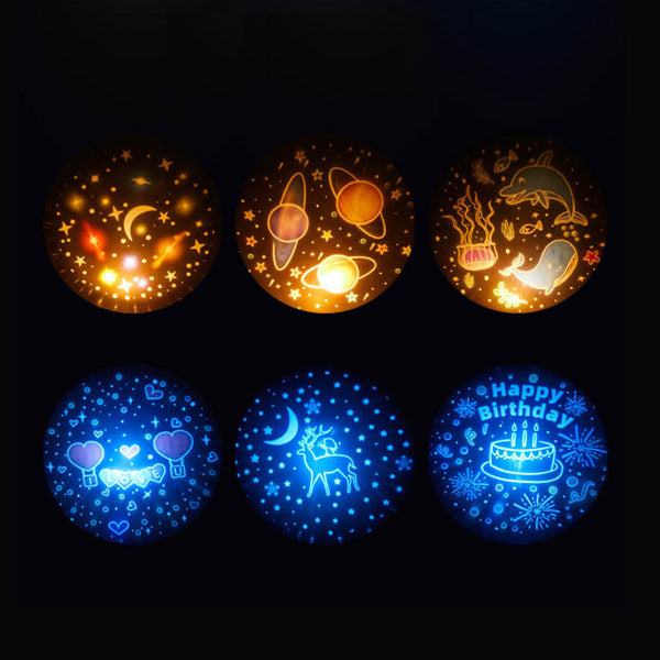 rabbit 6 kinds of pattern light Starry Sky Luminous Projection Nebula Music
