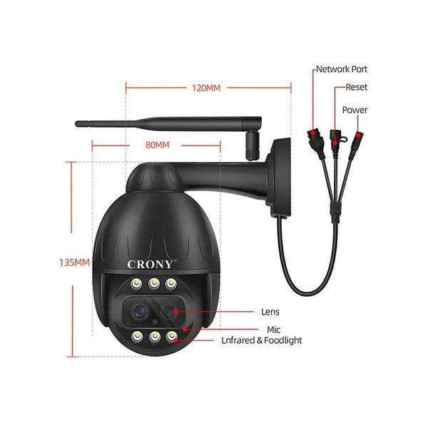 VST-DL26G-3IN1-4MP-10X 4G Camera Dual Lens 4K WiFi/Lan/4G GSM Pan Tilt Zoom Smart Security Camera