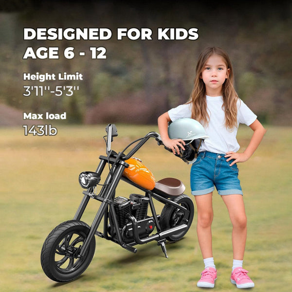 CRONY EL-MB03P Children Harley black plating With APP Bluetooth Motor sounds and fake smoke LED light