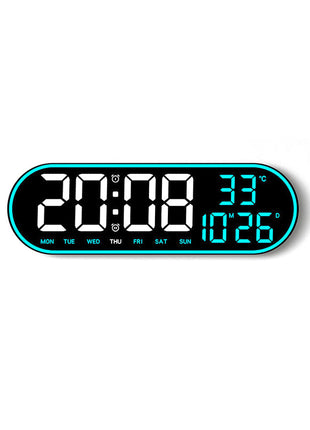 8021 Clock Digital Wall Clock Alarm Clock Wall Mounted Adjustable Temperature Digital Clock Remote Control for Home