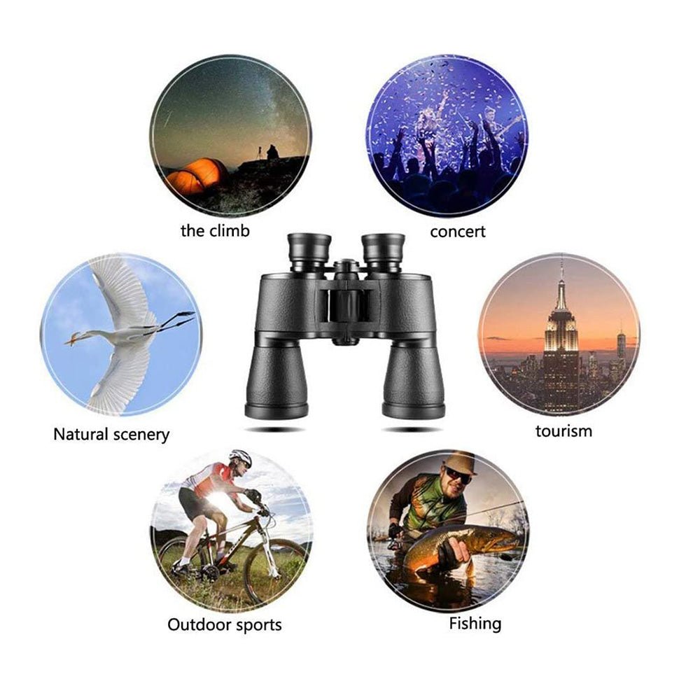 20X50 Binoculars HD Powerful campingy Binocular high Magnification Telescope Night Vision Travel - Edragonmall.com