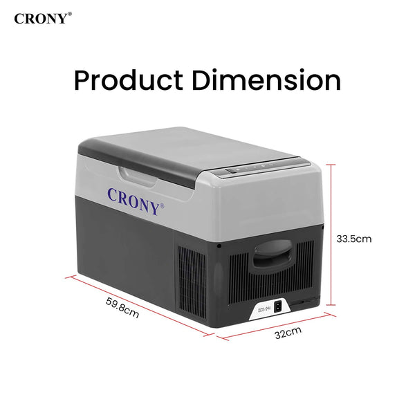 CRONY Portable Mini 12V Car Refrigerator Cooler Compressor 22L Car Fridge Freezer