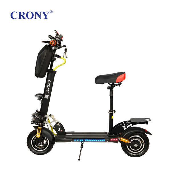 CRONY V10+ PRO 1500W 10 inch Wide tire High configuration E-Scooter Electric Scooter 10" Off-Road Tires Bluetooth Speaker Phone Holder