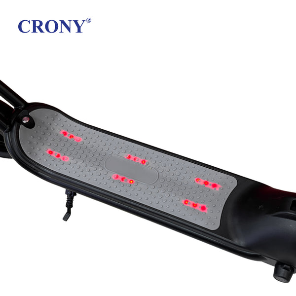 CRONY E68 Electric Scooter for Kids, 110W Motor, 10–16 KM/H Top Speed, 24V 2.5Ah Battery, 5–8 KM Range, 6.5-Inch Tires, Easy Folding, Adjustable Handlebar, LED Headlight & Rear Wheel Light, Bluetooth Speaker, Black**