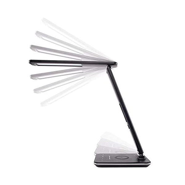 CRONY U13Q Table Lamp with wirelese charge-night light Clock LED Desk Lamp with Built-in Wireless Charger & Alarm Clock