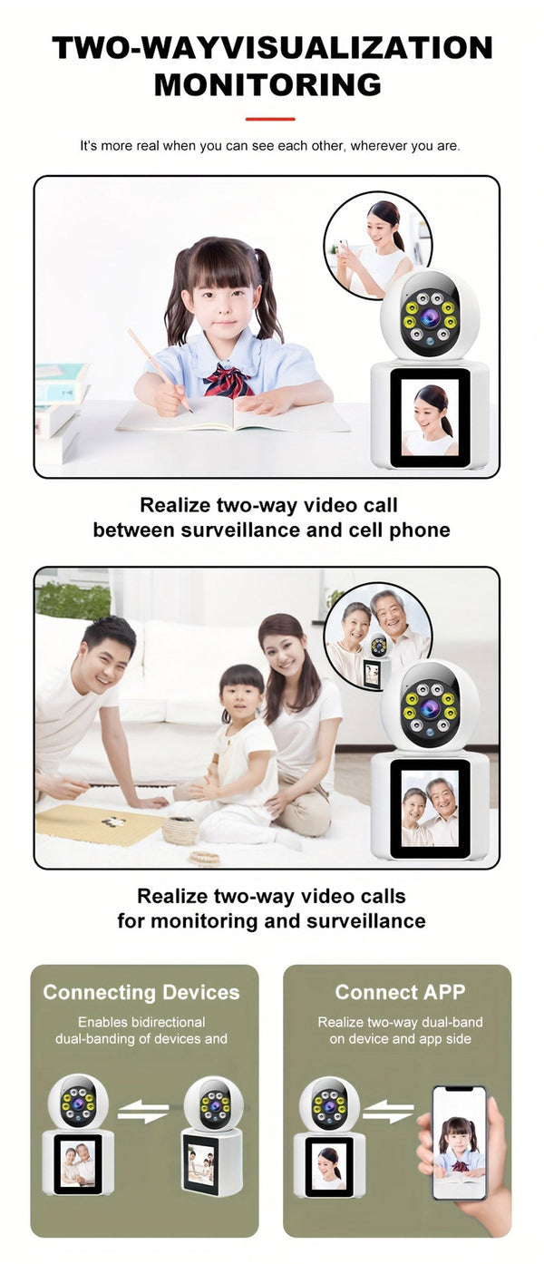 CRONY IV-20 V360Pro APP 1080P Video Calling WIFI HD Camera One-Click Video Calling Infrared Night Vision Video Baby Monitoring Camera