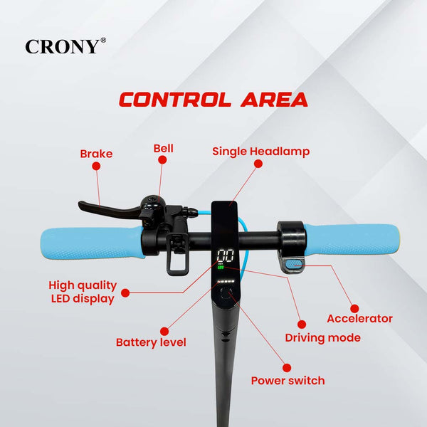 CRONY M365 Foldable Electric Scooter, Lightweight Commuter Scooter for Adults Kids, 250W Motor, Smart App Control, 25-45KM/H Max Speed, 10-25KM Range