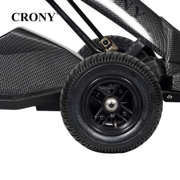 CRONY K9 Carbon Fiber Go-Kart – 250W Motor, 36V Battery, 20 KM/H Top Speed, 20 KM Range, Lightweight Carbon Fiber Frame, Front & Rear Hand Brakes, Seat Belt, LED Light Wheels, Forward & Reverse Switch | Safe & Fun Electric Go-Kart for Kids