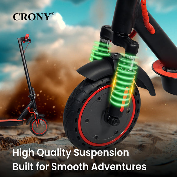CRONY XM M365 red with Suspension and APP E-Scooter Max speed 45 KM/H Electric Scooter Aluminium Alloy Folded 8.5 Inch tires