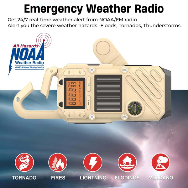 CRONY Q668 Multifunctional Walkie Talkie , 7-channel NOAA weather alerts to keep you informed about real-time weather conditions and emergencies