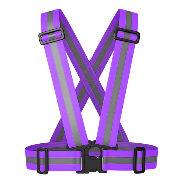 CRONY Electric vehicle safety reflector Reflective Vest High Visibility Cycling Safety Vest Adjustable Elastic Strap Fluorescence Work jacket Scooter