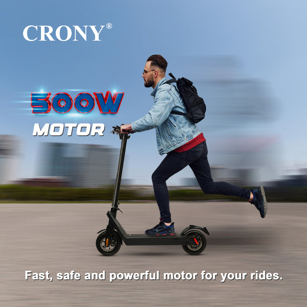 CRONY X9 Plus Folding E-scooter 500W 36V 15.6AH 35-65KM Range Disc Brakes Aluminum Alloy Frame LCD Display LED Headlamp Easy Folding