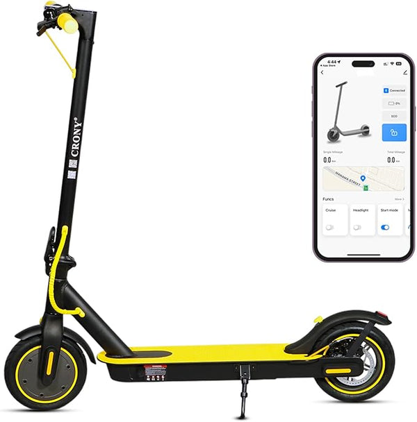 CRONY M365 Foldable Electric Scooter, Lightweight Commuter Scooter for Adults Kids, 250W Motor, Smart App Control, 25-45KM/H Max Speed, 10-25KM Range