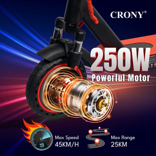 CRONY XM M365 red with Suspension and APP E-Scooter Max speed 45 KM/H Electric Scooter Aluminium Alloy Folded 8.5 Inch tires
