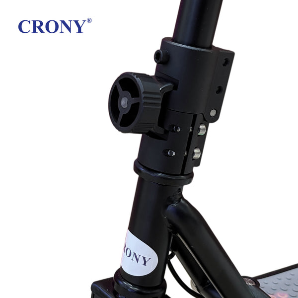 CRONY E68 Electric Scooter for Kids, 110W Motor, 10–16 KM/H Top Speed, 24V 2.5Ah Battery, 5–8 KM Range, 6.5-Inch Tires, Easy Folding, Adjustable Handlebar, LED Headlight & Rear Wheel Light, Bluetooth Speaker, Black**