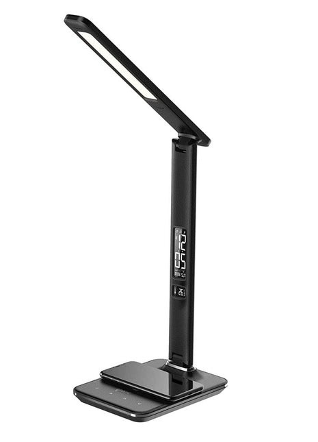 CRONY U13Q Table Lamp with wirelese charge-night light Clock LED Desk Lamp with Built-in Wireless Charger & Alarm Clock