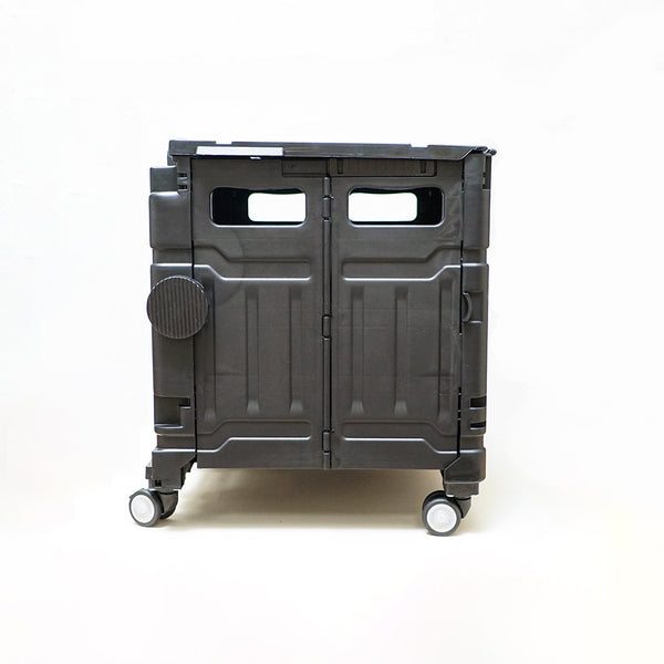 CRONY 75L Portable Secure Lid Folding Shopping Cart(Black)