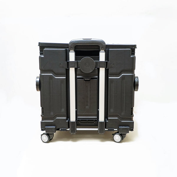 CRONY 75L Portable Secure Lid Folding Shopping Cart(Black)