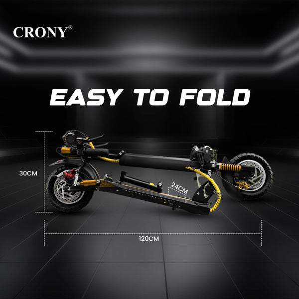 CRONY V10+ PRO 1500W 10 inch Wide tire High configuration E-Scooter Electric Scooter 10" Off-Road Tires Bluetooth Speaker Phone Holder