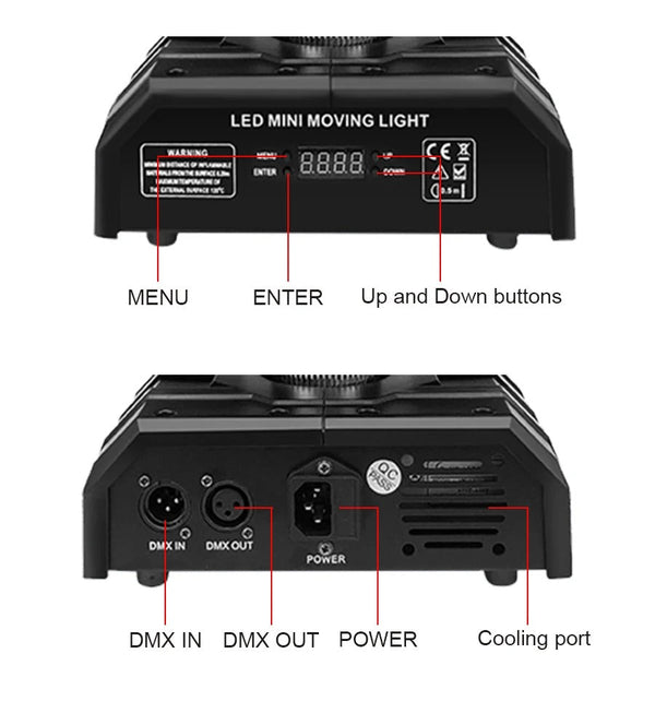 CRONY 24PCS 4in1 Moving Head Light Beam Strobe Effect Led Moving Head DMX DJ Disco Rotating Magic Ball Lights RGBW