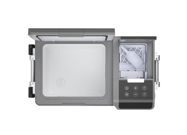 CRONY B35IM Ice Maker refrigerator with wheels Lever 38L Portable Ice Maker & Freezer Home & Car Use -20°C 7 Bullet Ice LED Control Wheels