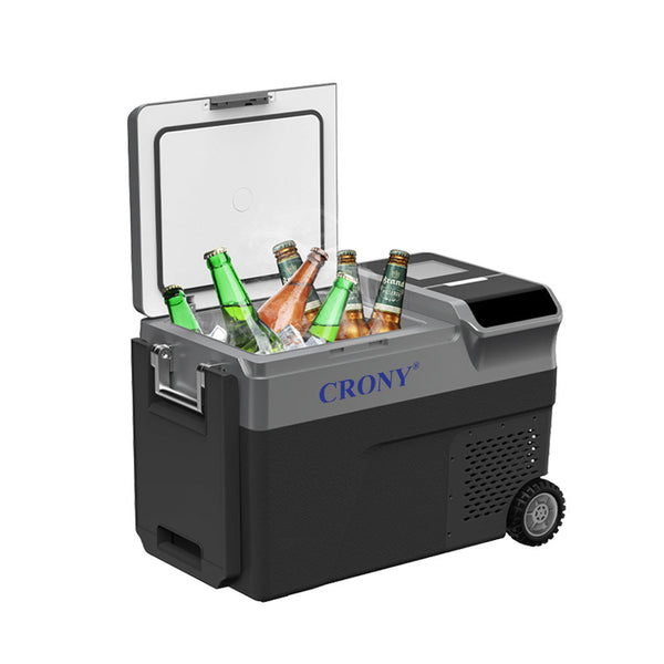 CRONY B35IM Ice Maker refrigerator with wheels Lever 38L Portable Ice Maker & Freezer Home & Car Use -20°C 7 Bullet Ice LED Control Wheels