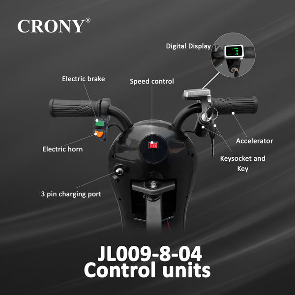 CRONY JL009 Electric Drift Car for Kids, 180W Motor, 36V 3.4Ah Battery, 15KM/H Speed, 5-10KM Range, Carbon Steel Frame, Colorful LED Headlamp, Rear LED Wheels, Electric Brake, Bluetooth Speaker, LCD Power Display, 3 Speed Modes with Helmet & Safety Gear