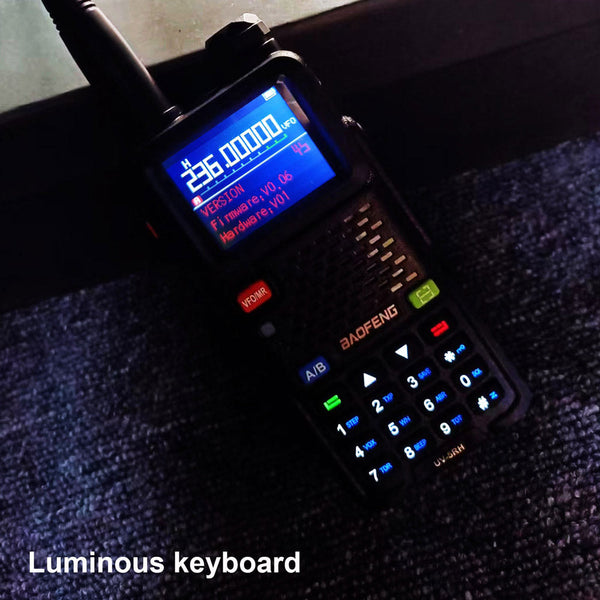UV-5RH 7W VHF UHF 136-174MHz 220-260MHz 400-520MHz Tri-Bands 999Ch Frequency Search Weather Forecast FM Walkie Talkie