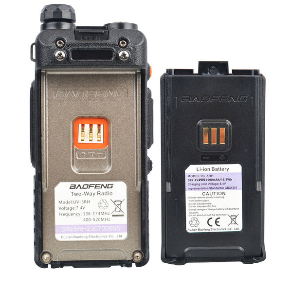 UV-5RH 7W VHF UHF 136-174MHz 220-260MHz 400-520MHz Tri-Bands 999Ch Frequency Search Weather Forecast FM Walkie Talkie