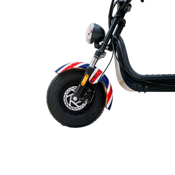 CRONY SS-11W Electric Scooter 1000W Motor 48V/15AH Battery 25-45KM Range Disc Brakes Front/Rear Suspension three wheel scooter with basket Electric Motorcycle