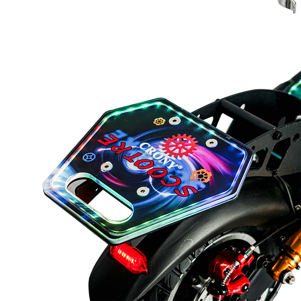 CRONY V10+ LED 1500W Electric Scooter 48V 48KMH Range Front Rear Suspension Disc Brakes Aluminum Alloy Frame App Connectivity Full color LED footpad & base light