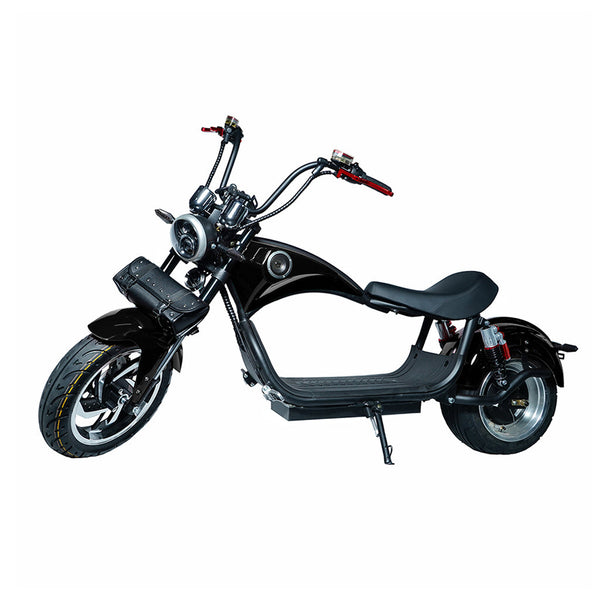 CRONY NEW X1 Harley Electrocar car With BT Speaker 65KM/H Electrocar car Citycoco Fat Tire Electric Motorcycle Black