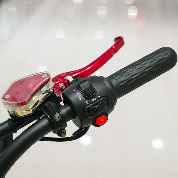 CRONY NEW X1 Harley Electrocar car With BT Speaker Electrocar car Citycoco Fat Tire Electric Motorcycle Red