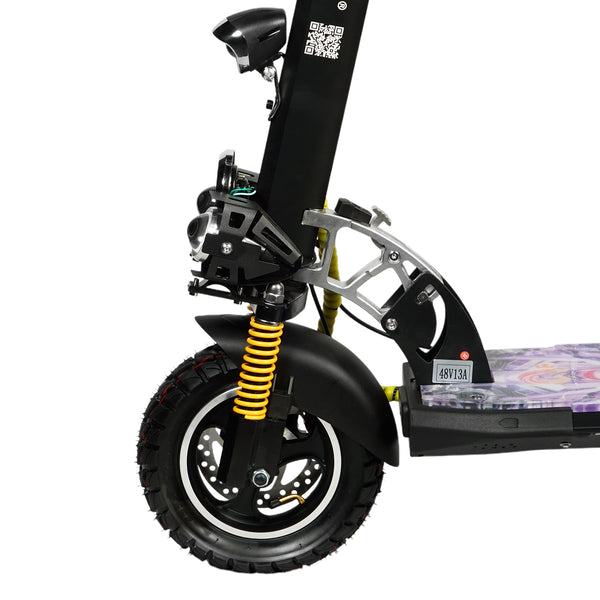 CRONY V10+ LED 1500W 10-inch Wide Tire High Configuration E-Scooter, High-Speed Electric Scooter for Outdoor Roads with Bluetooth Speaker.