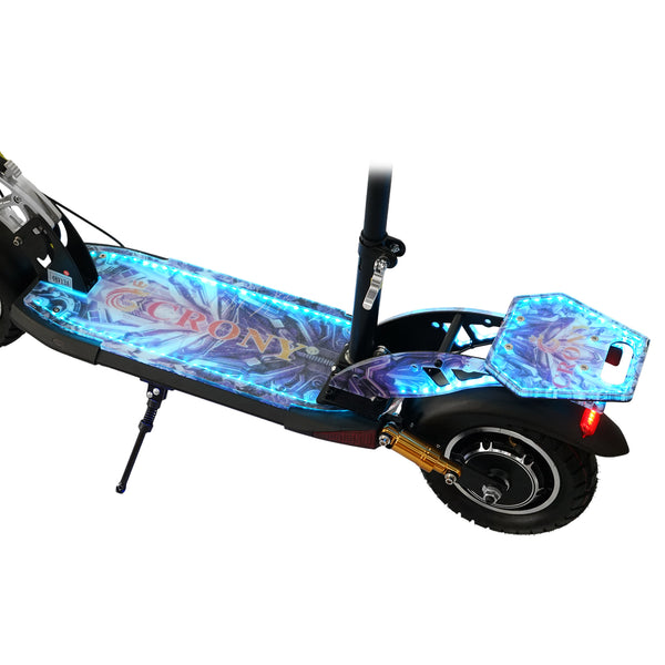 CRONY V10+ LED 1500W 10-inch Wide Tire High Configuration E-Scooter, High-Speed Electric Scooter for Outdoor Roads with Bluetooth Speaker.