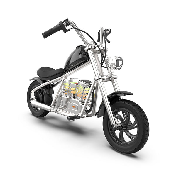 CRONY EL-MB03C Children Harley silver plating With APP Bluetooth Motor sounds and fake smoke LED light Electric Motorcycle