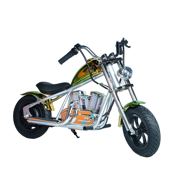 CRONY EL-MB03C Children Harley silver plating With APP Bluetooth Motor sounds and fake smoke LED light Electric Motorcycle