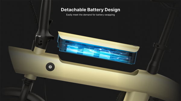 CRONY H2 Folding Electric Bike 14-Inch 250W Motor 36V Detachable Battery 25KM/H