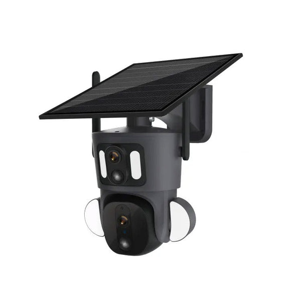 RBX-SD320 4G-4K-8MP RBX-SD320 WIFI-4K-8MP Solar Dual Linkage Battery PT Camera Built in Battery Outdoor Auto Human Tracking Solar Dual lens Camera