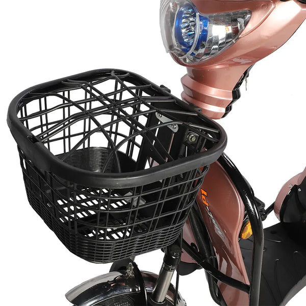 CRONY W6 Electric Bike 500W 48V Rear Hub Motor 3-Speed 14 Inch Wheels 31-70KM Range Electric City Bike Scooter Motorcycle