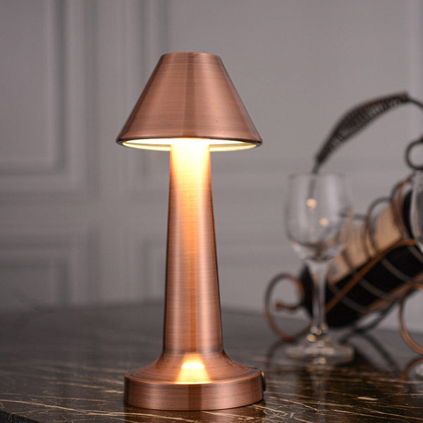 Trapezoidal Table Lamp(Rose Gold) Three color dimming
