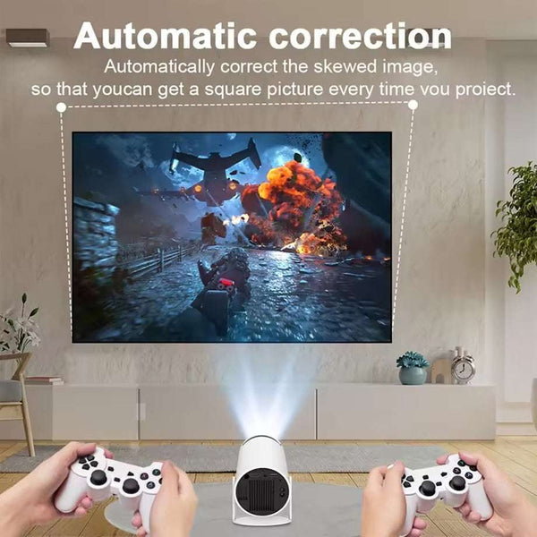 CRONY Portable HY300PRO Smart Projector 720P HD 2.4G/5G WiFi 6 Bluetooth 5.2 Android 11