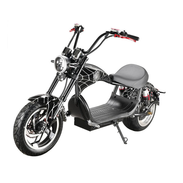 CRONY NEW X1 Harley Electrocar car With BT Speaker Electrocar car Citycoco Fat Tire Electric Motorcycle Red spider