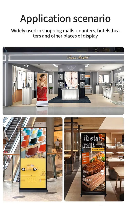 CRONY TX64-2 64 Inch Full HD Vertical Touch Screen Android 11 LED Display Dual Speakers WiFi Bluetooth Advertising machine