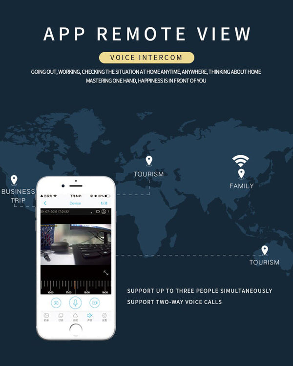 YN60-solar 5X WIFI camera 1080P HD Security Surveillance Audio