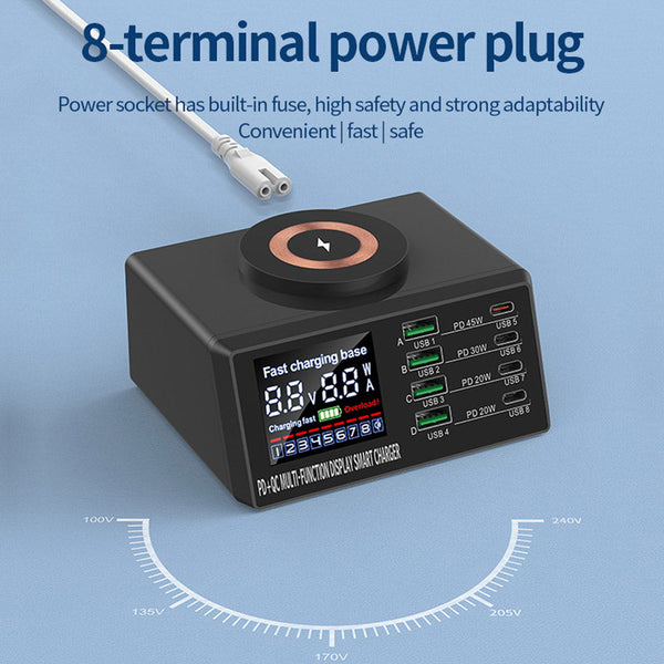 CRONY WLX-X9M Multi-functional Charger Station multifunction chargers High Power 110W 8-Ports Multiple Usb C Charger