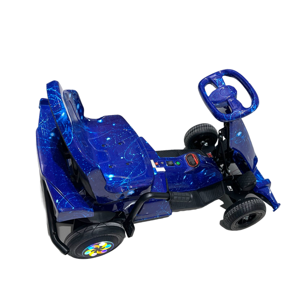 CRONY Electric go-kart Electric Go Kart 350W Motor 4 Wheels Ride On Kart with Steering Wheel LED Lights and Drift Function for Kids and Adults
