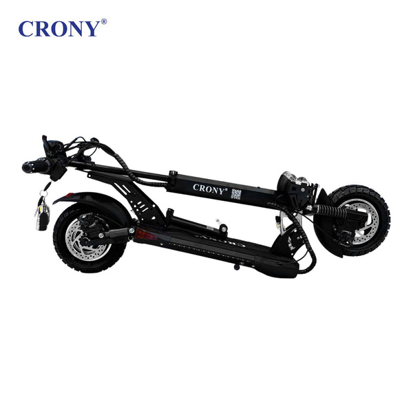 CRONY V10 Big Display+Seat Electric Scooter 1200W Motor 48V/14AH Battery 25-35KM Range Disc Brakes Front/Rear Suspension