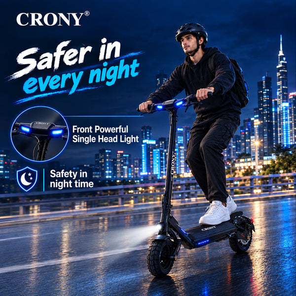 CRONY N07 GT Electric Scooter, 2000W Motor, 48V 18.5Ah Battery, 45–70 km/h, 45–60 km Range, Dual Suspension, 10-Inch Tires, NFC Unlock & App Connectivity